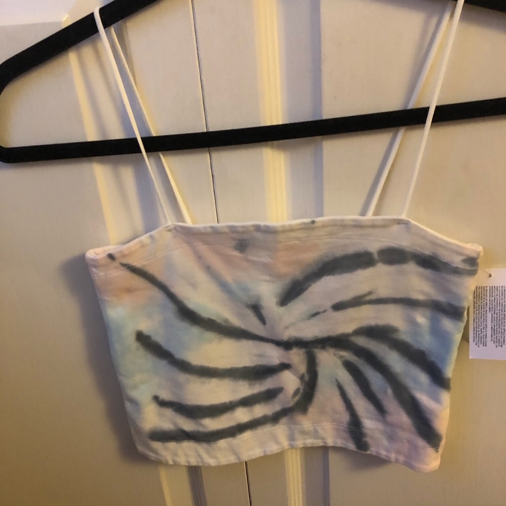 Tie dye cropped tank top